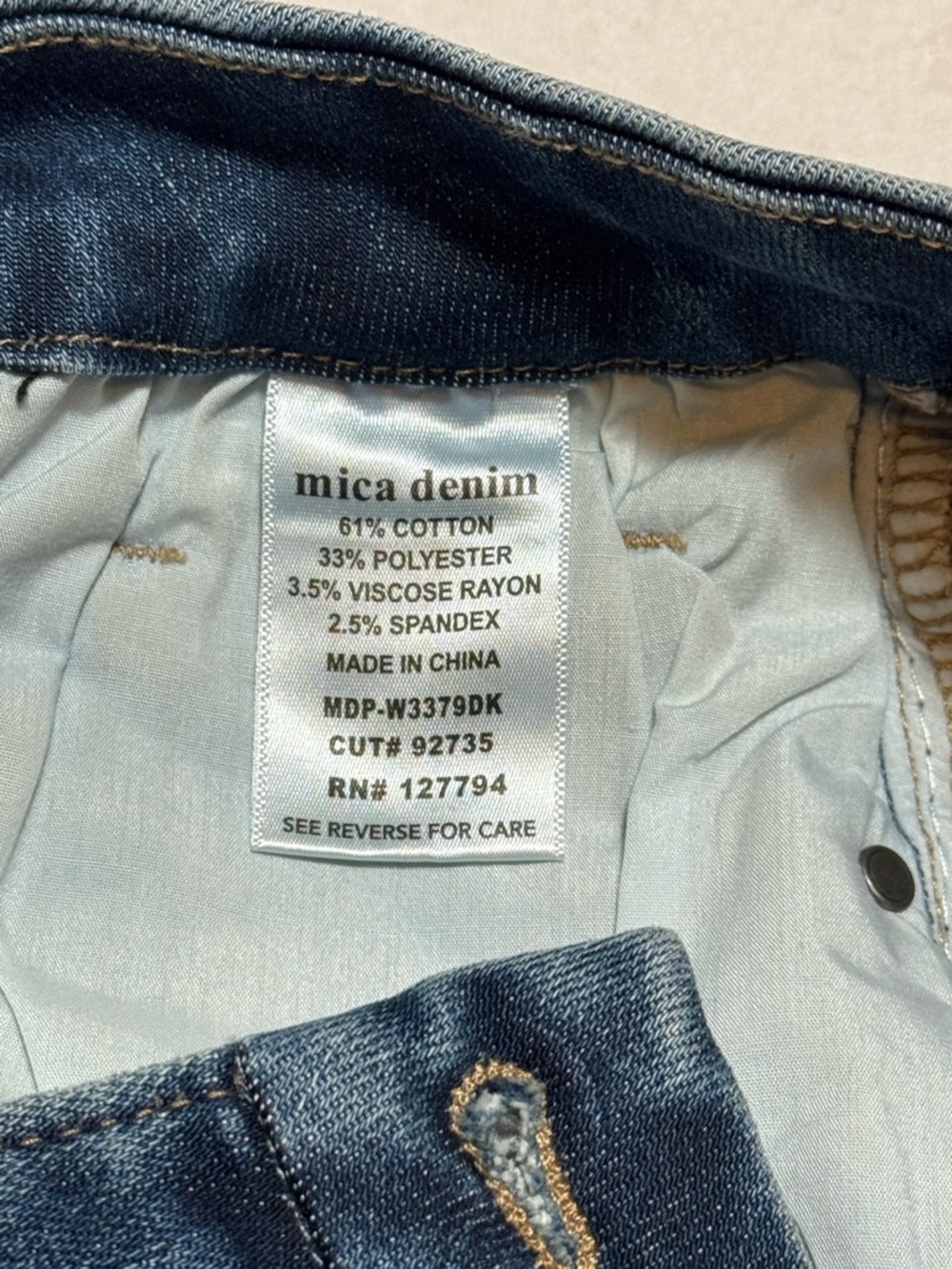 Mica High-waisted Blue Wide-Leg Flare Distressed Boho Jeans Women’s Size 25 - Picture 7 of 14